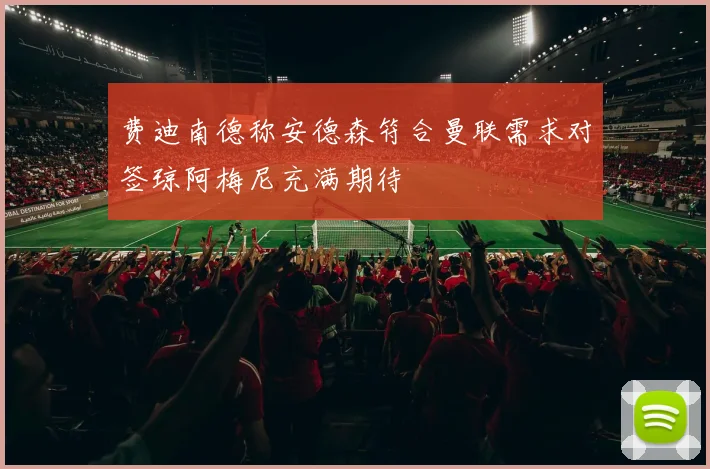 费迪南德称安德森符合曼联需求对签琼阿梅尼充满期待